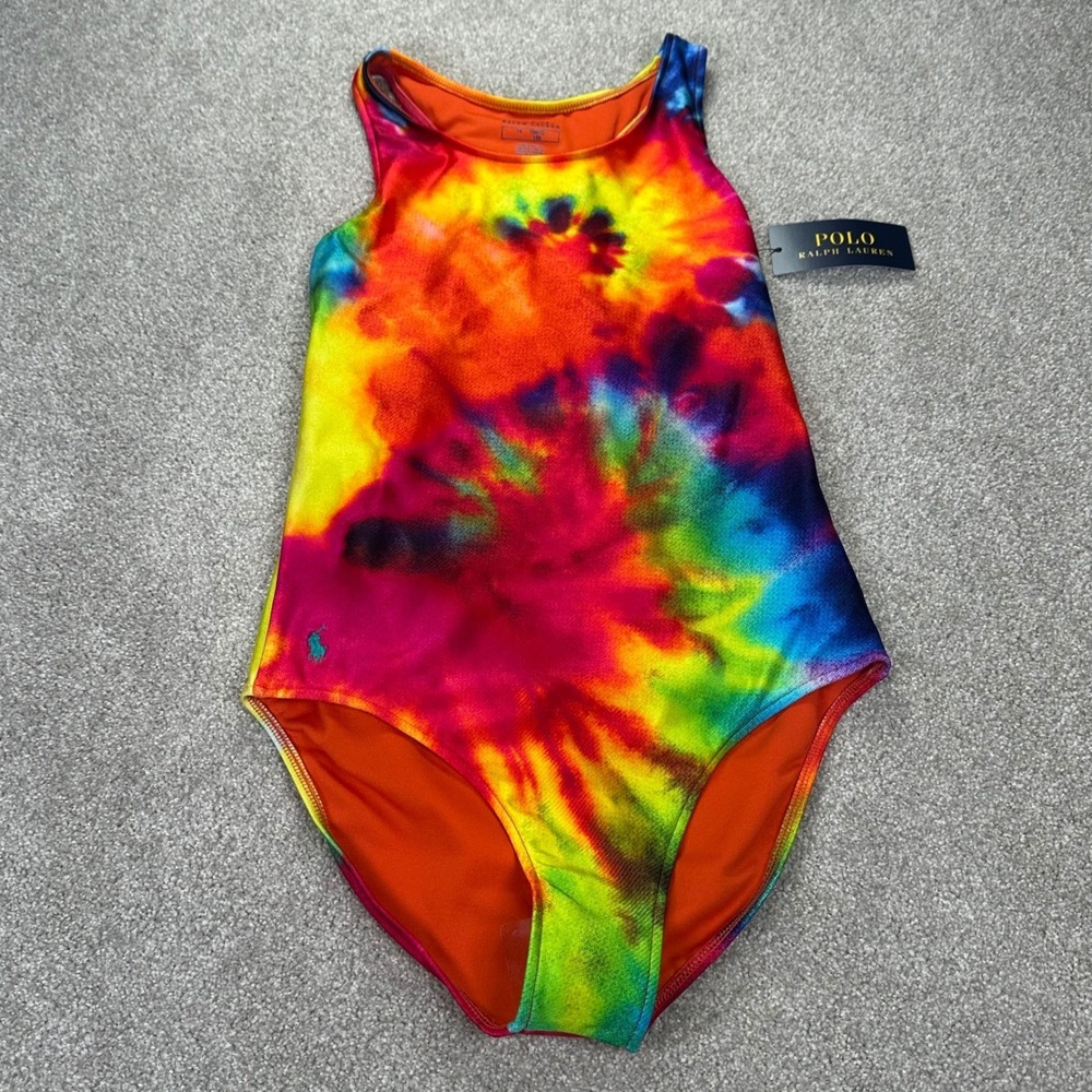 Polo Ralph Lauren Kids Tie Dye One Piece Swimsuit Size‎ 14